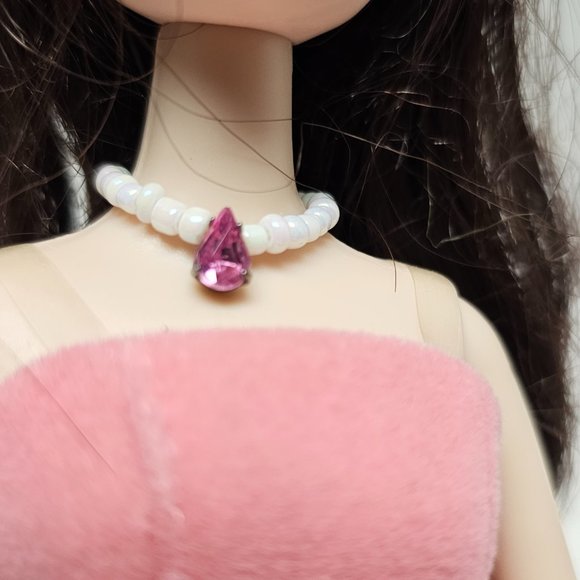 Pink Cuerpo Kurhn Mickey Minnie Mouse Doll Pink Dress Pearl Necklace Fashion - Picture 13 of 15